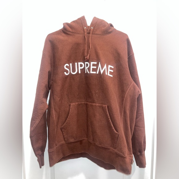 Supreme Other - Supreme Men's capital Hoodie Sweatshirt Brown
